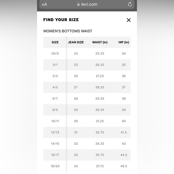 Levi’s Jeans Demi Curve Low Rise Bootcut Skinny - SZ 00 / 24 - Picture 12 of 12